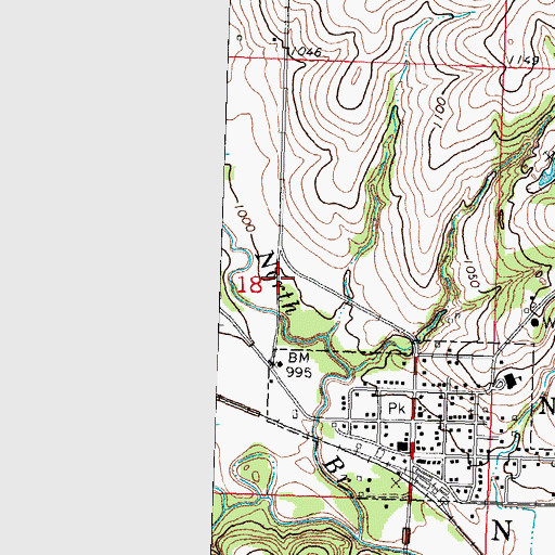 Topographic Map of Nehawka Election Precinct, NE