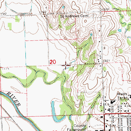 Topographic Map of Nemaha Election Precinct, NE