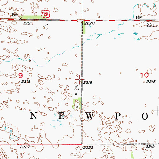 Topographic Map of Newport Election Precinct, NE