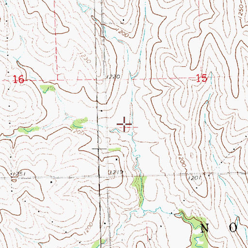 Topographic Map of North Bluff Election Precinct, NE