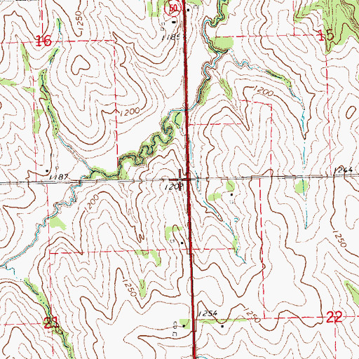 Topographic Map of North Branch Election Precinct, NE