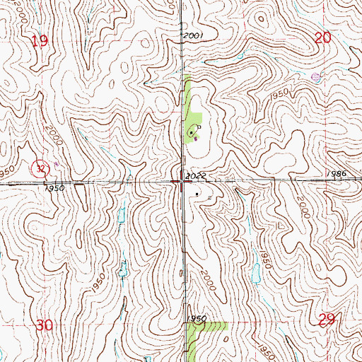 Topographic Map of North Branch-Shell Creek Election Precinct, NE