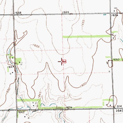 Topographic Map of North Canada Election Precinct (historical), NE