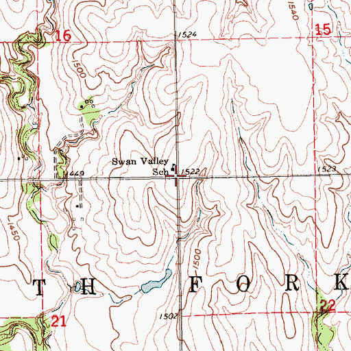 Topographic Map of North Fork Election Precinct, NE