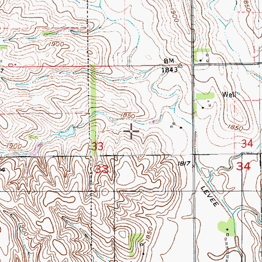Topographic Map of North Manchester Election Precinct, NE