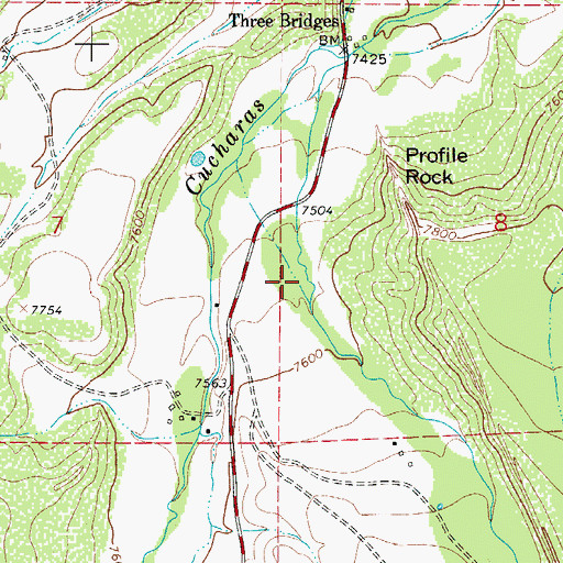 Topographic Map of Echo Canyon, CO