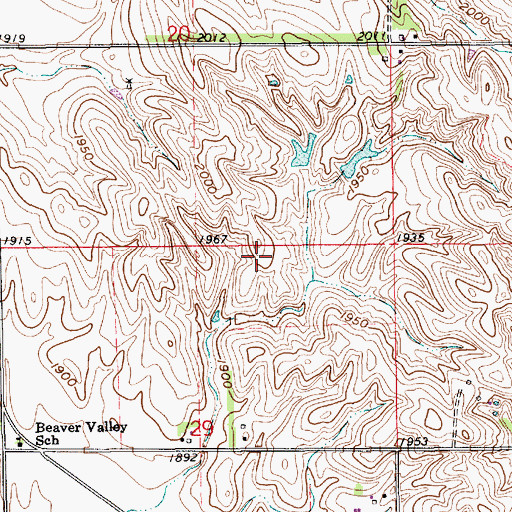Topographic Map of Oakland Election Precinct, NE