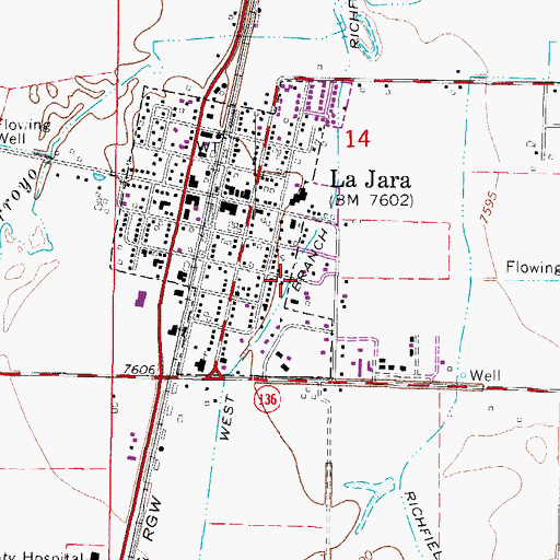 Topographic Map of West Branch Richfield Canal, CO