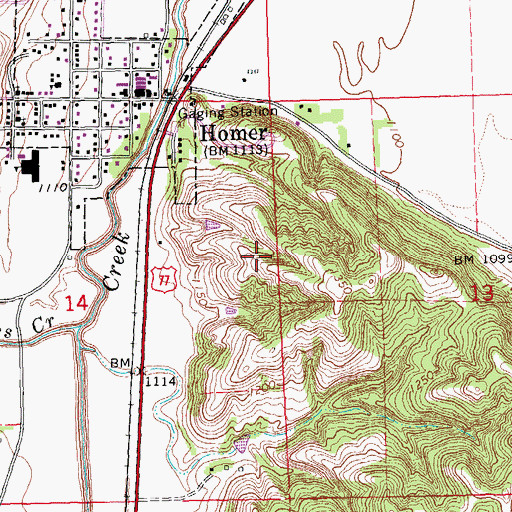 Topographic Map of Omadi Election Precinct, NE