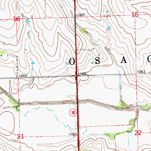 Topographic Map of Osage Election Precinct, NE