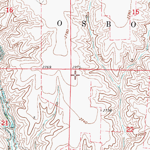 Topographic Map of Osborn Election Precinct, NE