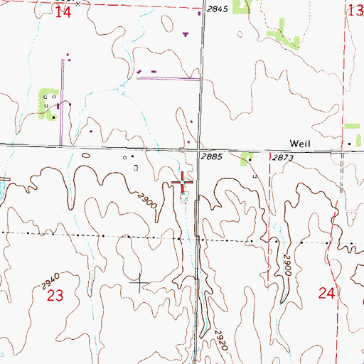 Topographic Map of Osgood Election Precinct, NE