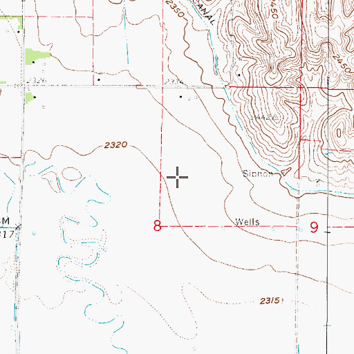 Topographic Map of Overton Election Precinct, NE