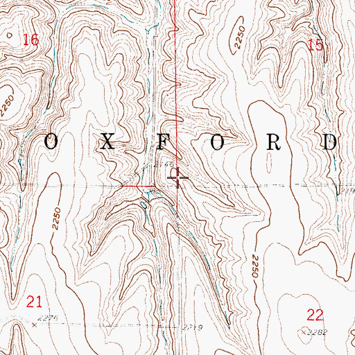Topographic Map of Oxford Election Precinct, NE