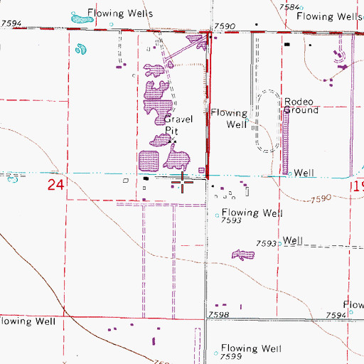 Topographic Map of Lama Airfield (historical), CO