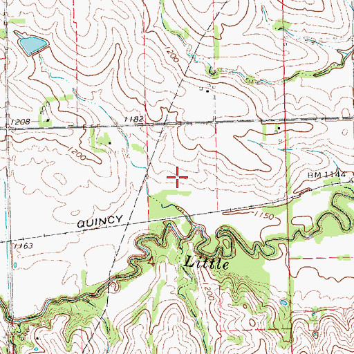 Topographic Map of Palmyra Election Precinct (historical), NE