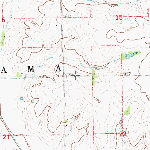 Topographic Map of Panama Election Precinct, NE