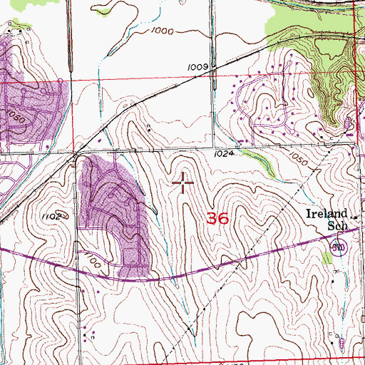 Topographic Map of Papillion Second II Election Precinct, NE