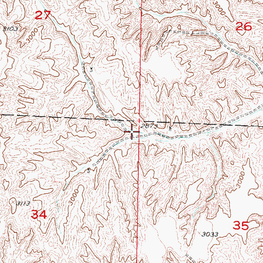 Topographic Map of Payne Election Precinct (historical), NE