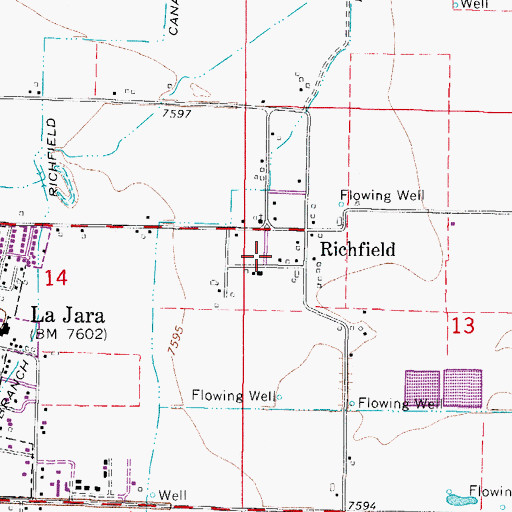 Topographic Map of Richfield, CO