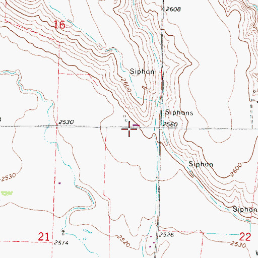 Topographic Map of Perry Election Precinct, NE