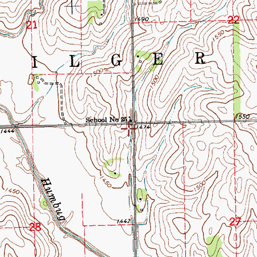 Topographic Map of Pilger Election Precinct, NE