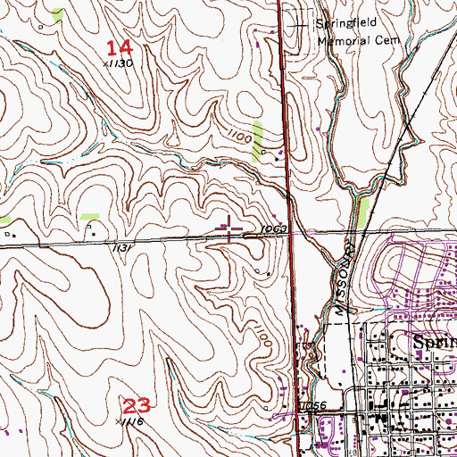 Topographic Map of Platford-Springfield I Election Precinct, NE