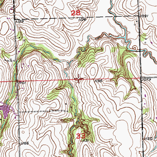 Topographic Map of Platford-Springfield Election Precinct (historical), NE