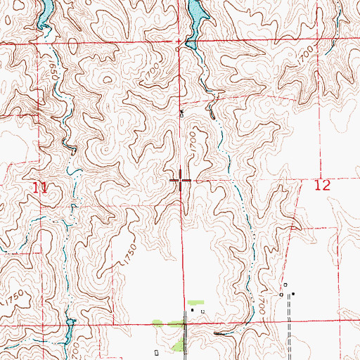 Topographic Map of Platte Election Precinct (historical), NE