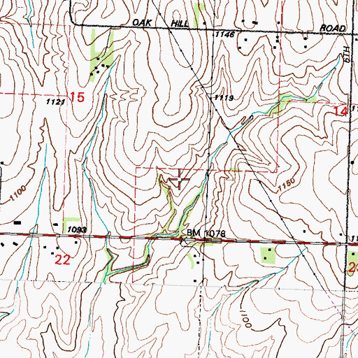 Topographic Map of Plattsmouth Election Precinct, NE