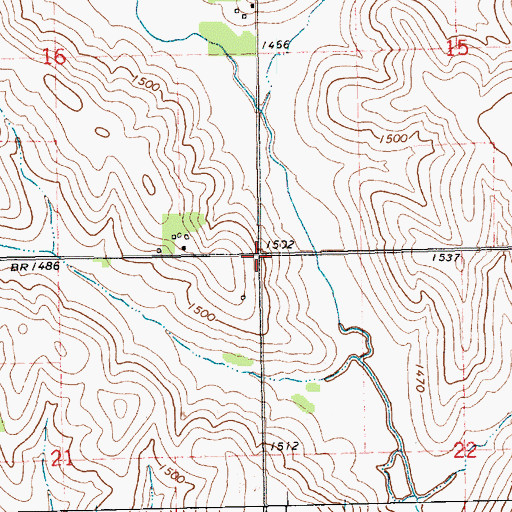 Topographic Map of Plum Creek Election Precinct, NE