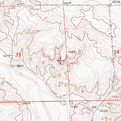 Topographic Map of Potter Election Precinct, NE