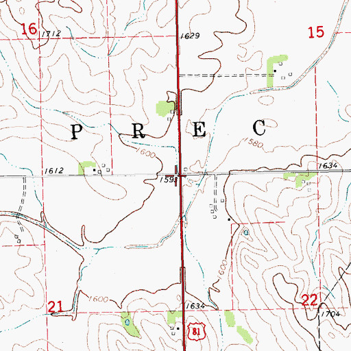 Topographic Map of Election Precinct 11, NE