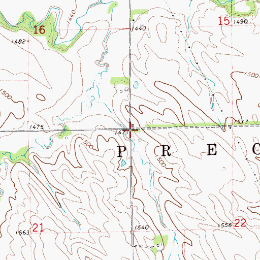 Topographic Map of Election Precinct 12, NE