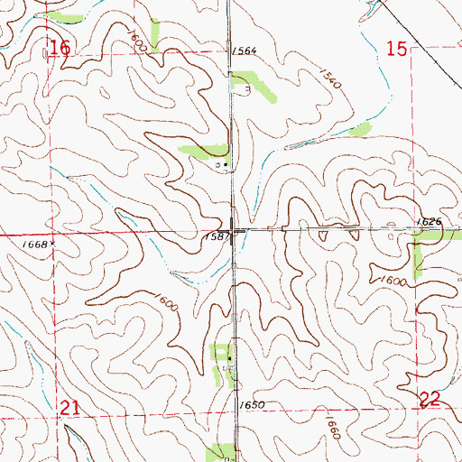 Topographic Map of Election Precinct 16, NE