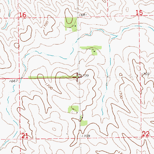 Topographic Map of Election Precinct 17, NE