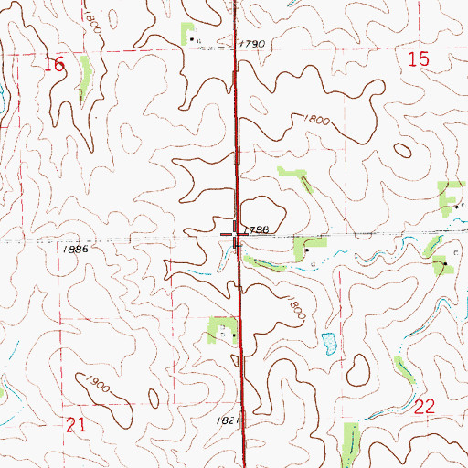 Topographic Map of Election Precinct 18, NE