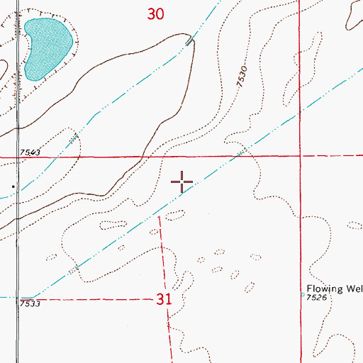 Topographic Map of Lasauses Lateral, CO