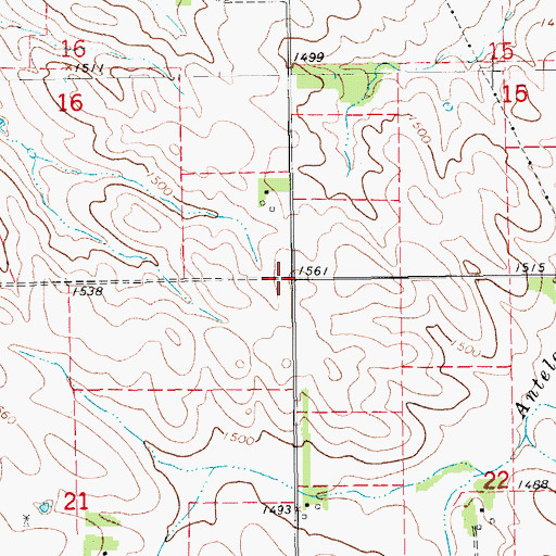 Topographic Map of Election Precinct 3, NE