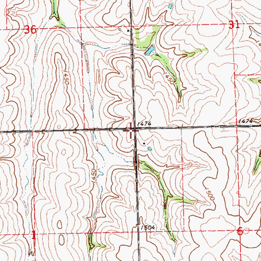 Topographic Map of Election Precinct 5, Burchard, NE