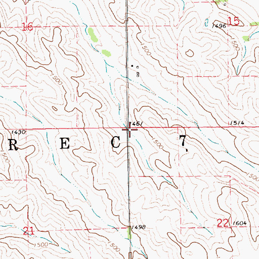 Topographic Map of Election Precinct 7, NE