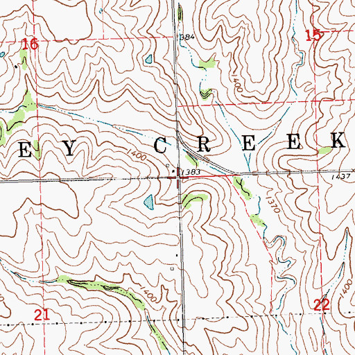 Topographic Map of Election Precinct 7, Turkey Creek, NE