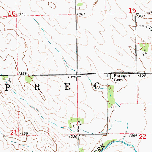 Topographic Map of Election Precinct 8, NE