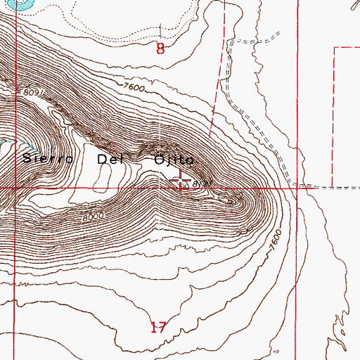 Topographic Map of Sierro del Ojito, CO
