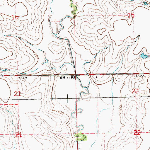 Topographic Map of Election Precinct B, NE