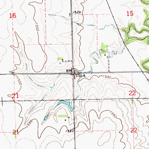 Topographic Map of Election Precinct C, NE