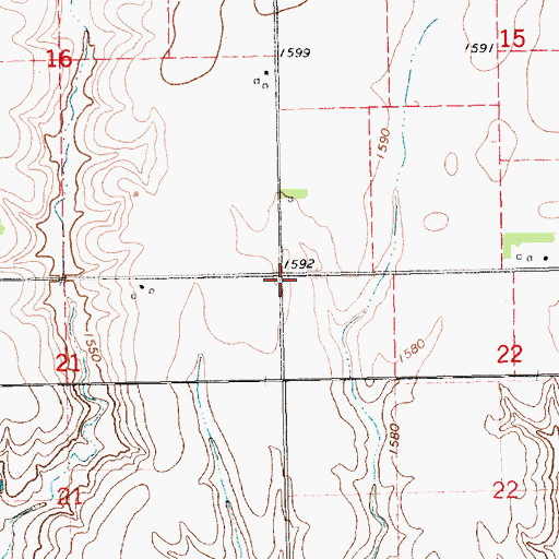 Topographic Map of Election Precinct D, NE