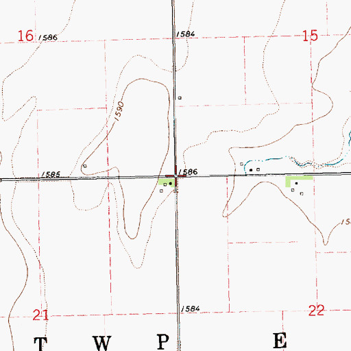 Topographic Map of Election Precinct E, NE