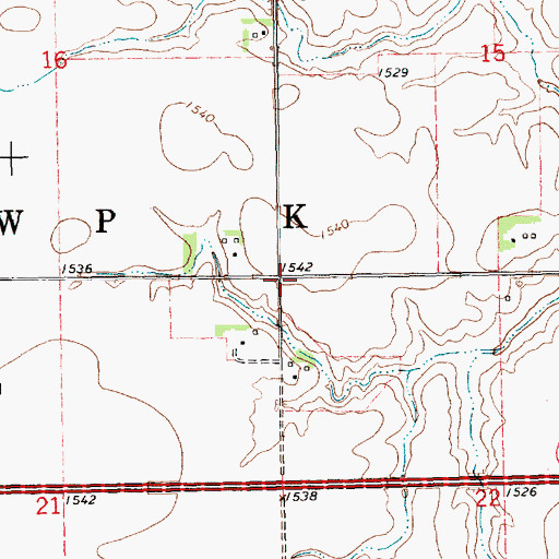 Topographic Map of Election Precinct K, NE