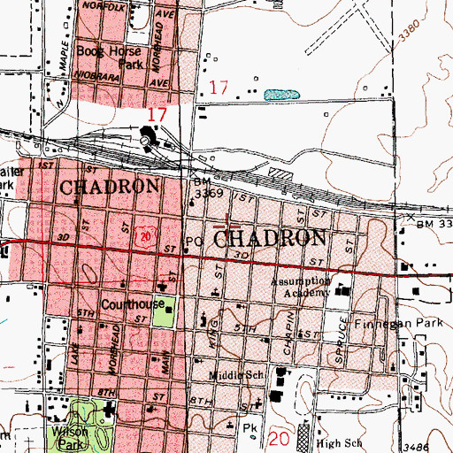 Topographic Map of Election Precinct 01, NE